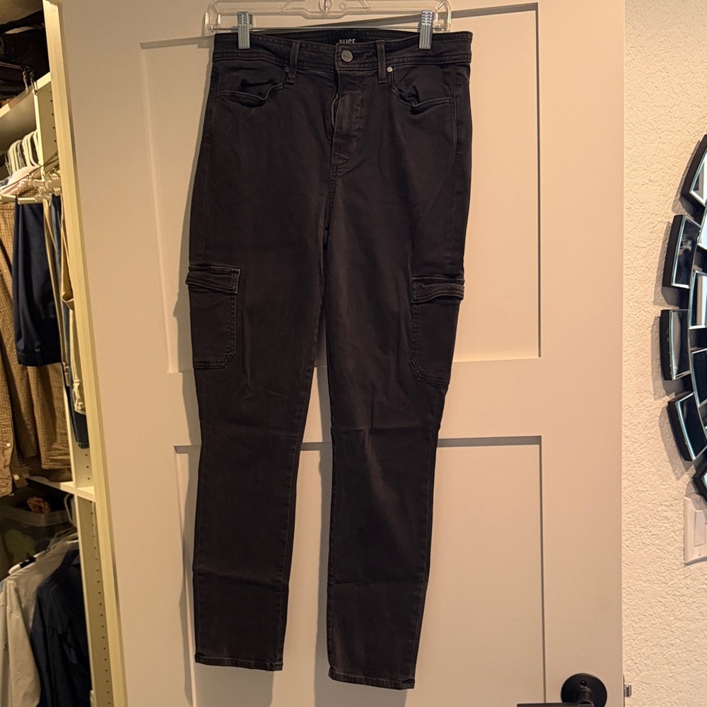 PAIGE Women's Black Cargo Jeans
